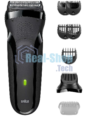 Электробритва Braun S3 300BT черная сухое бритье с триммером для бороды тип 5408
