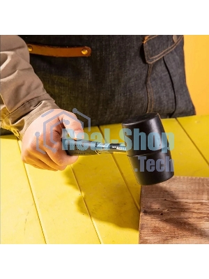 Резиновый молоток со стальной ручкой Deli DL5612 340 грамм, длина 260 мм