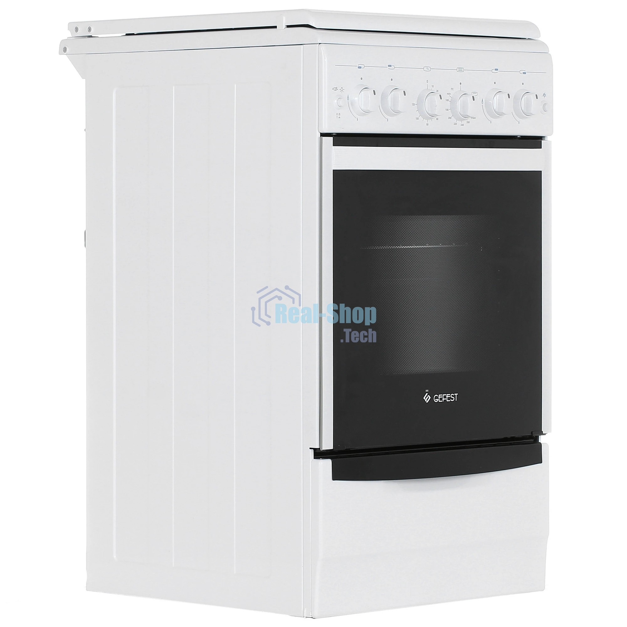 Плита газовая Gefest ПГ 5100-02 белый, конфорок 4 шт, духовка 52 л, 50 см x 85 см x 58.5 см