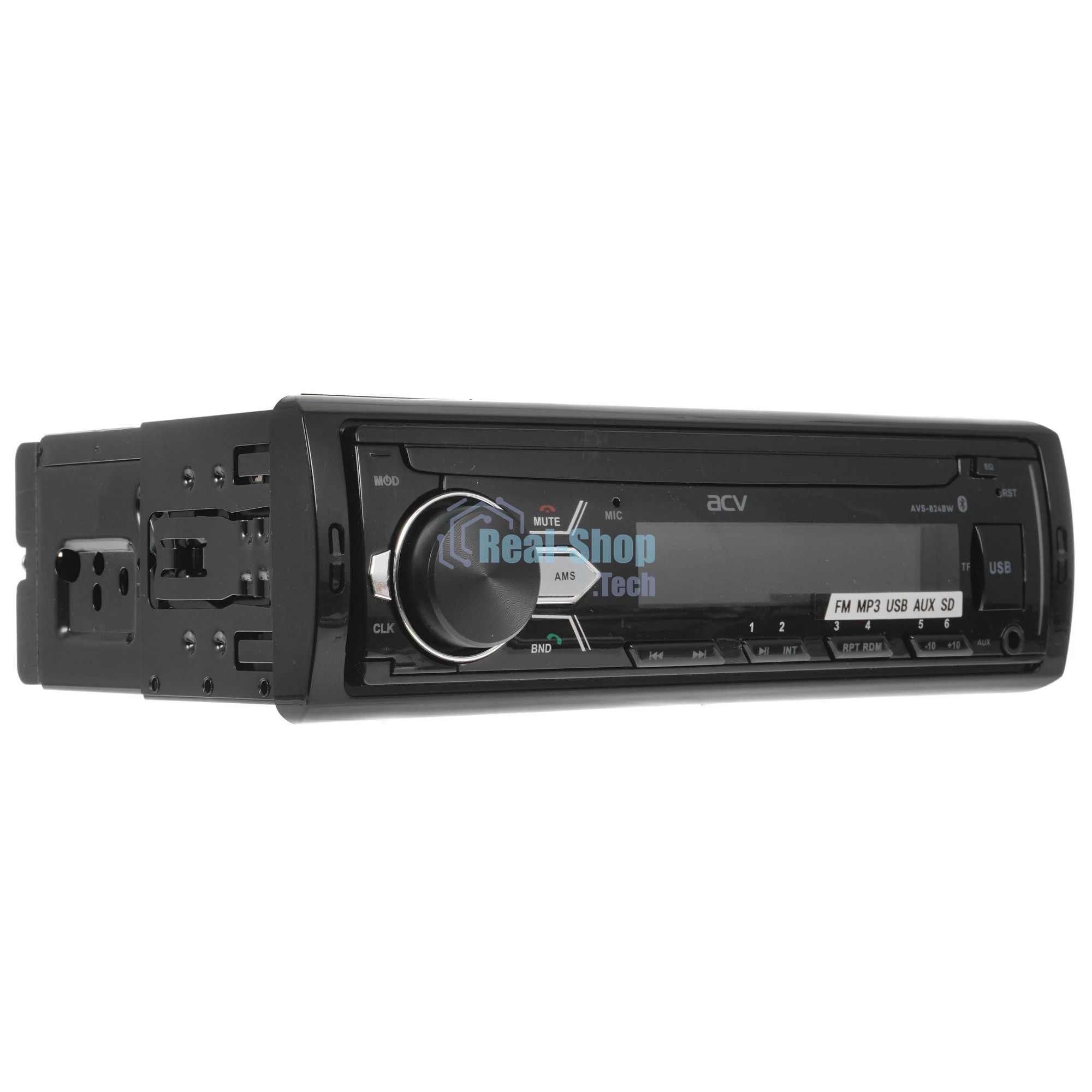 Автомагнитола ACV AVS-824BW, 1 DIN, Bluetooth, USB Type-A, AUX