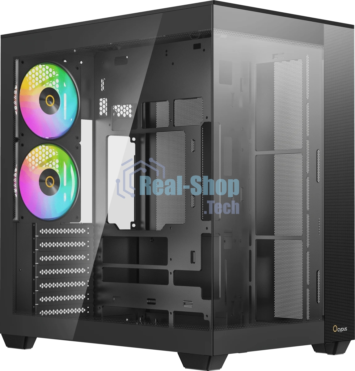 Корпус Ocypus Delta C74 ARGB Black, Midi-Tower, чёрный, 2 x 120 мм