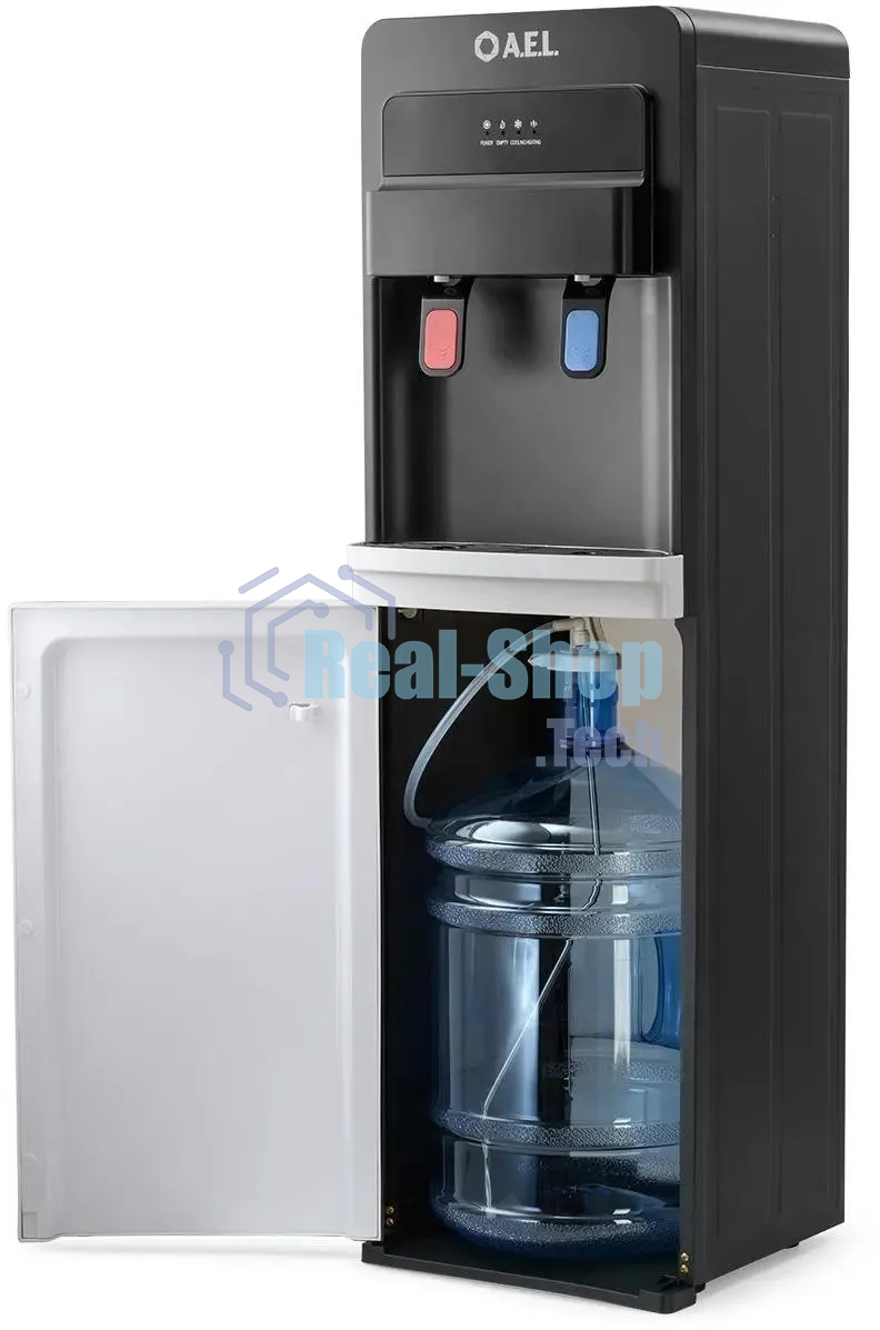 Кулер для воды AEL LD-AEL-805a, нижняя загрузка, нагрев 95 °С, охлаждение 10 °С, черный/белый