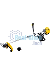 Триммер бензиновый Champion T433-2 переносной 2х тактный двигатель, 43 см³, 1.7 л.с. ширина скашивания: 40 см в комплекте: леска (3 мм), нож, плечевой ремень вес: 8.3 кг бак на 0.95 л прямая штанга уровень шума 102 дБ