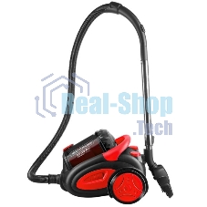 Пылесос Centek CT-2520 черный/красный, 400/2200 Вт, уборка сухая, пылесборник циклонный фильтр, 2 л