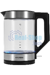 Чайник электрический Hyundai HYK-G4015 1.9л. 2200Вт черный/серебристый корпус: стекло