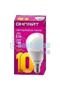 Лампа светодиодная ОНЛАЙТ 61965 OLL-G45-10-230-2.7K-E14