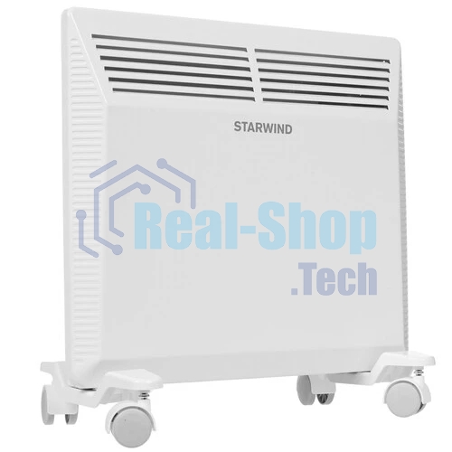 Конвектор Starwind SHV5010, белый, 1000 Вт, 15 м2, термостат, 1 режим мощности