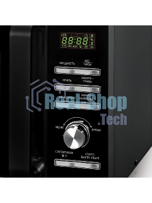 Микроволновая печь BBK 25MWC-991T/B черный/серебристый, 25 л, 900 Вт, переключатели - кнопки, поворотный механизм