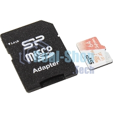 Флеш карта microSD 64Gb Silicon Power Superior A1 microSDXC Class 10 UHS-I U3 100/80 Mb/s (SD адаптер)