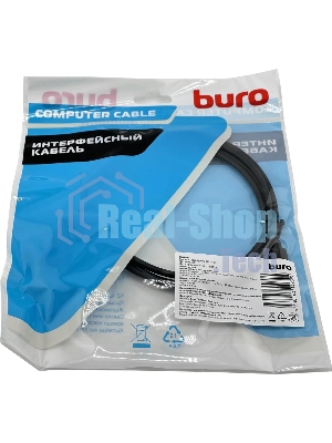 Кабель Buro ver1.4 USB Type-C (m) DisplayPort (m) 1.5м черный