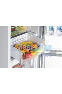 Холодильник Nordfrost RFC 390D NFGW белое матовое стекло двухкамерный 240/95л морозилка снизу