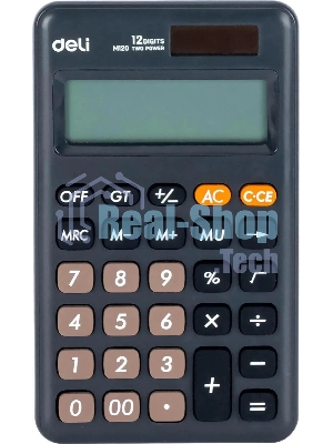 Калькулятор карманный Deli EM120BLACK черный 12-разр.