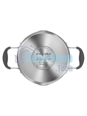Кастрюля Maunfeld LAURA MCS22S08GR из нержавеющей стали со стеклянной крышкой, 18 см, 2,2 л.