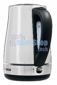 Чайник электрический Hyundai HYK-S3020 1.7 л, 2200 Вт, серебристый матовый/черный (корпус: металл)