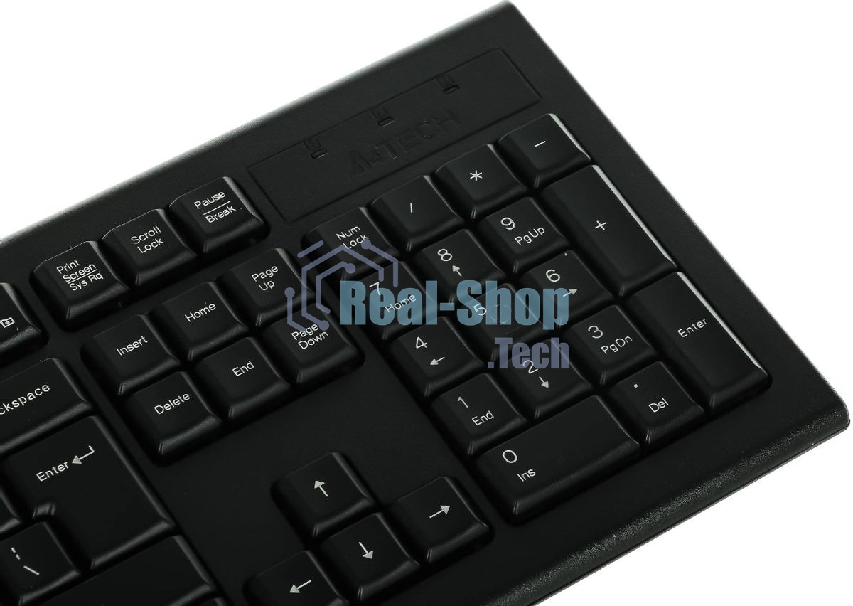 Комплект клавиатура+мышь A4Tech KR-8520D проводной, USB, 1200 DPI, чёрный
