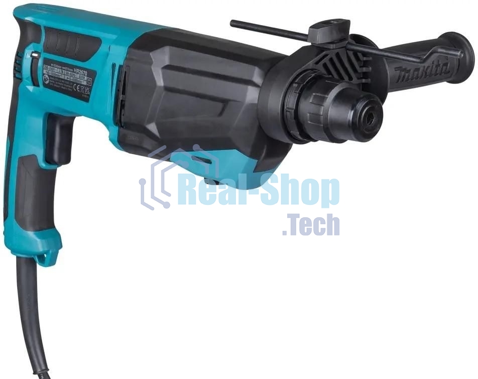 Перфоратор Makita HR2670, SDS-plus, 800 Вт, 3 Дж, от сети