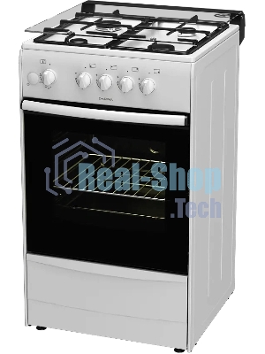 Плита газовая Darina 1B1 GM 441 008 W белый/черный, конфорок 4 шт, духовка 50 л, 50 см x 85 см x 51 см