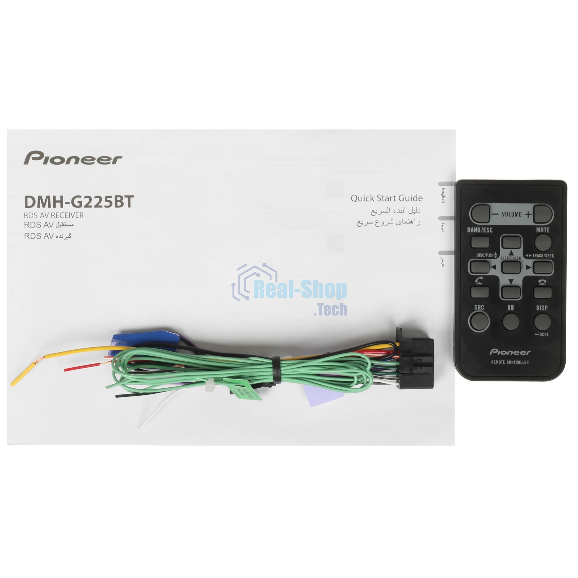 Автомагнитола Pioneer DMH-G225BT, 2 DIN, 6.2