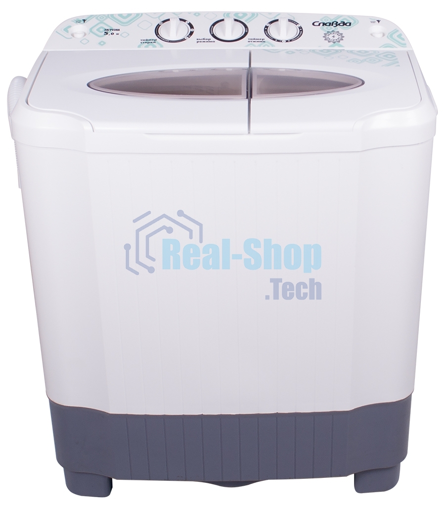 Стиральная машина Славда WS-50PЕТ белый, загрузка вертикальная 5 кг, 1350 об/мин, класс А