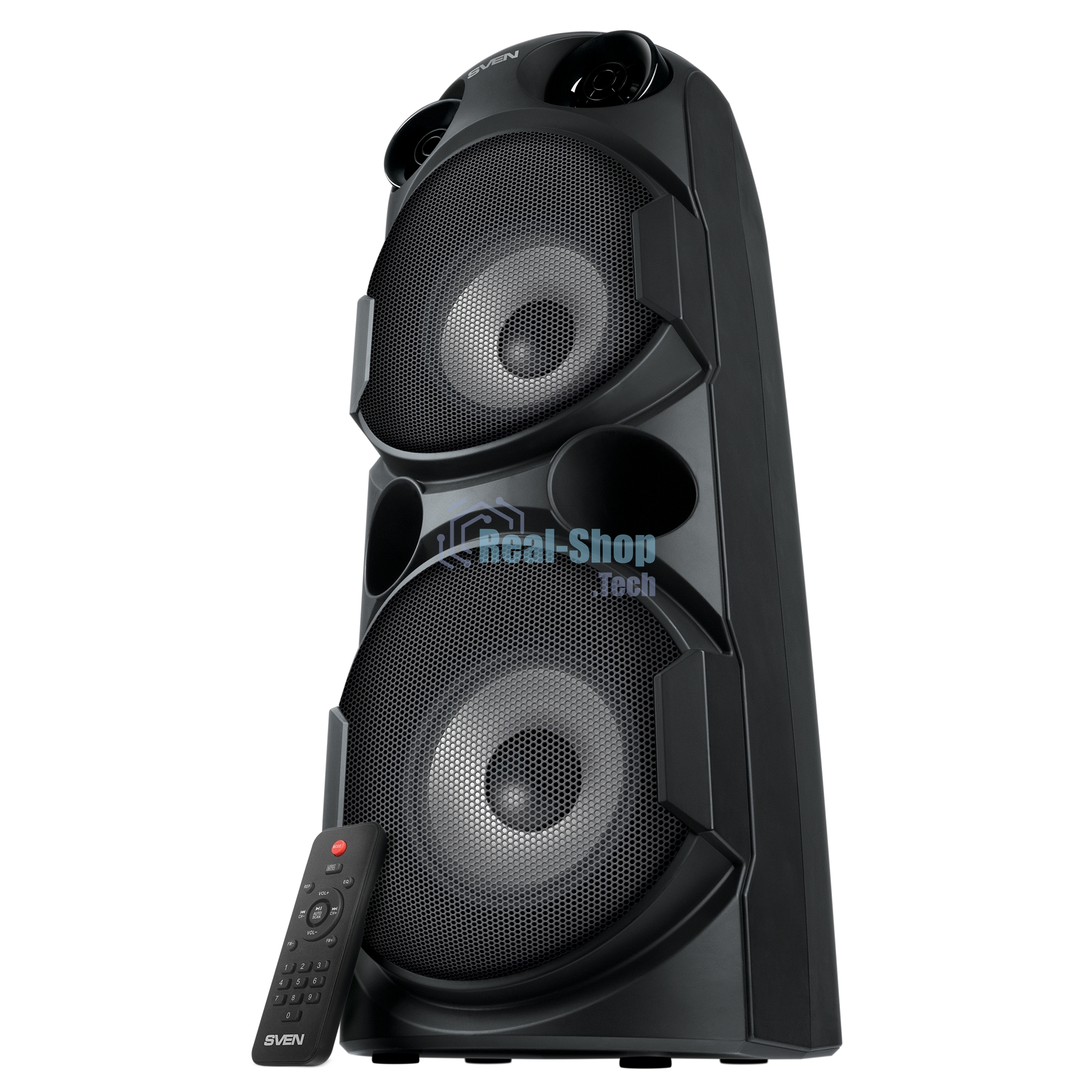 Колонка АС Sven PS-750, черный (80 Вт, TWS, Bluetooth, FM, USB, microSD, LED-дисплей, 2х4400мА*ч)