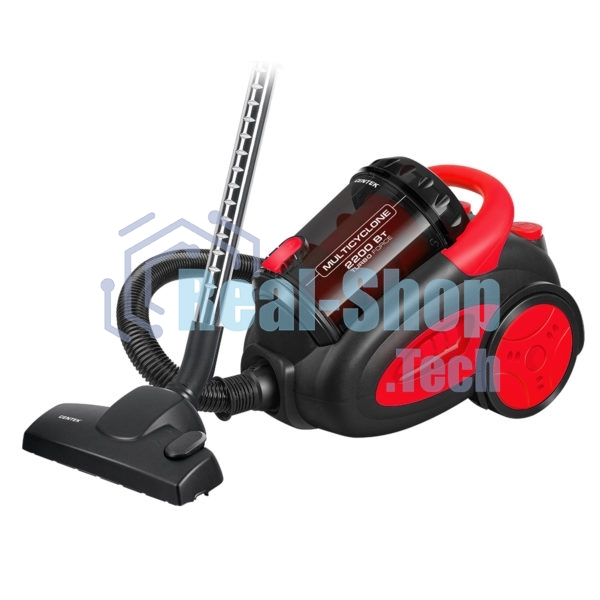 Пылесос Centek CT-2520 черный/красный, 400/2200 Вт, уборка сухая, пылесборник циклонный фильтр, 2 л