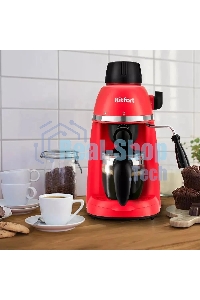 Кофеварка капельная Kitfort КТ-760-1 красный/черный, молотый кофе, 240мл, 800Вт, 3,5 бар