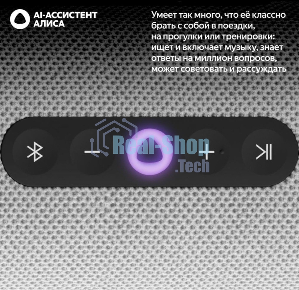 Умная колонка Яндекс Станция Стрит с Алисой, портативная, модель YNDX-00030GRY (серый)
