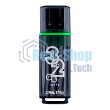 Флешка USB Smartbuy Glossy series Dark Grey (SB32 GbGS-DG), 32Gb, USB 3.0, R/W 75/25, темно-серый