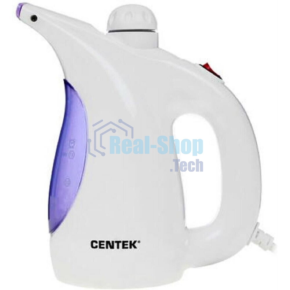 Отпариватель Centek CT-2380 белый/фиолетовый, 800 Вт, 15 г/мин, 330 мл