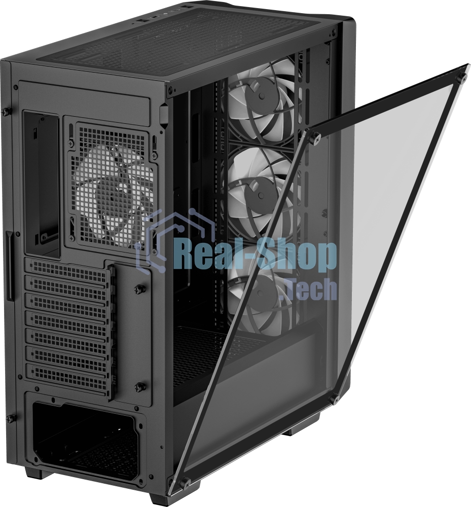 Компьютерный корпус MidiTower Deepcool CC560 A-RGB черный (ATX, без БП, ARGB, USB3.2 Type-A+USB 2.0 Type-A) (R-CC560-BKTAA4-G-2)