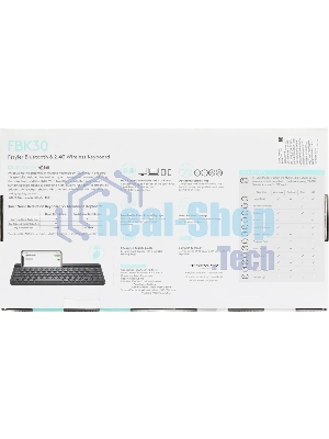 Клавиатура беспроводная A4Tech Fstyler FBK30 черный/серый USB BT/Radio slim Multimedia