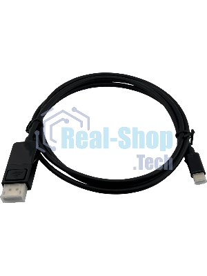 Кабель Buro ver1.4 USB Type-C (m) DisplayPort (m) 1.5м черный
