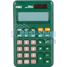 Калькулятор карманный Deli EM120GREEN зеленый 12-разр.