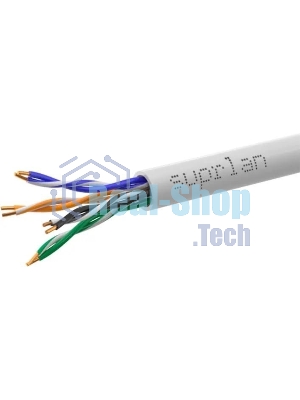 Кабель сетевой информационный Suprlan 01-0333-1, cat.5e U/UTP, 4 пары, 24AWG, PVC, внутренний, 50м, серый