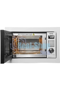 Микроволновая печь встраиваемая Domfy DM2540BW WG белый, 25 л, 900 Вт, переключатели - кнопки/поворотный мехинизм