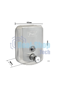 Дозатор для жидкого мыла из нерж. стали Puff-8705 хром, 500 мл, 17х12х12 см с ключом