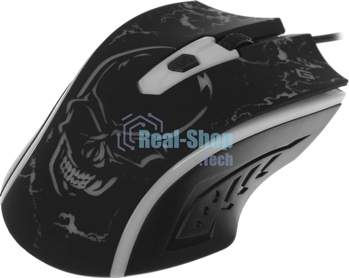 Мышь проводная Defender Overmatch GM-069 черный, 2400 dpi, USB, кнопки - 4