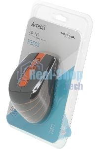 Мышь беспроводная A4Tech Fstyler FG30S серый/оранжевый, 2000 dpi, радиоканал, USB, кнопки - 6