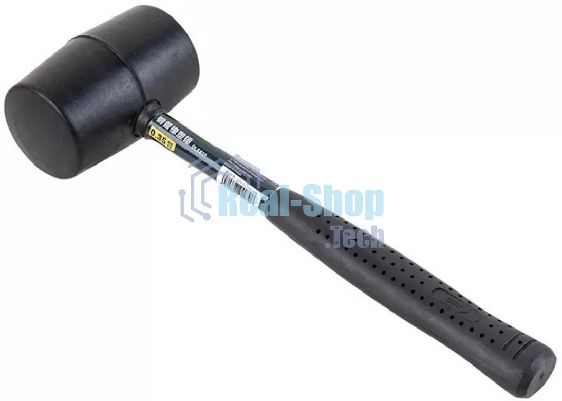 Резиновый молоток со стальной ручкой Deli DL5612 340 грамм, длина 260 мм