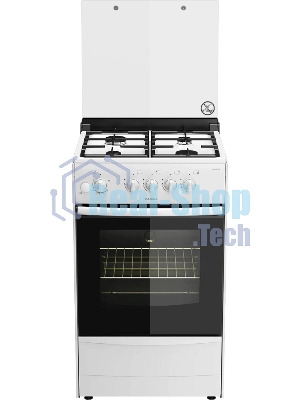 Плита газовая Darina 1B1 GM 441 008 W белый/черный, конфорок 4 шт, духовка 50 л, 50 см x 85 см x 51 см