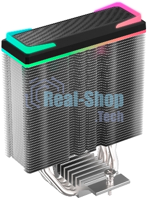 Кулер для процессора Ocypus Delta A40 SE BK Dual Fan ARGB, 2x120mm ARGB FAN, Top ARGB Panel, 4 HEAT PIPES, 4-PIN PWM, 800-1800 RPM, 31DBA, HYDRO BEARING, LGA115X/1200/1700/18XX, AM4/AM5
