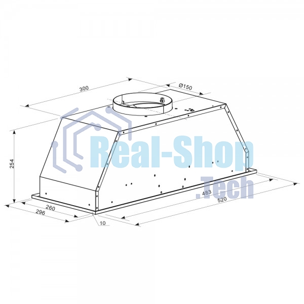Вытяжка встраиваемая Zigmund & Shtain K 016.5 W белый, 52 см, 1050 куб. м/ч, 60 дБ