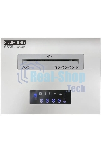 Шредер Office Kit S535 3,8x40 белый (секр.P-4) фрагменты 35лист. 50лтр. скобы пл.карты CD