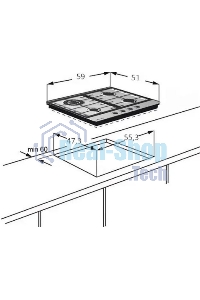 Газовая варочная панель Monsher MKFG 60 G-SFT серебристый