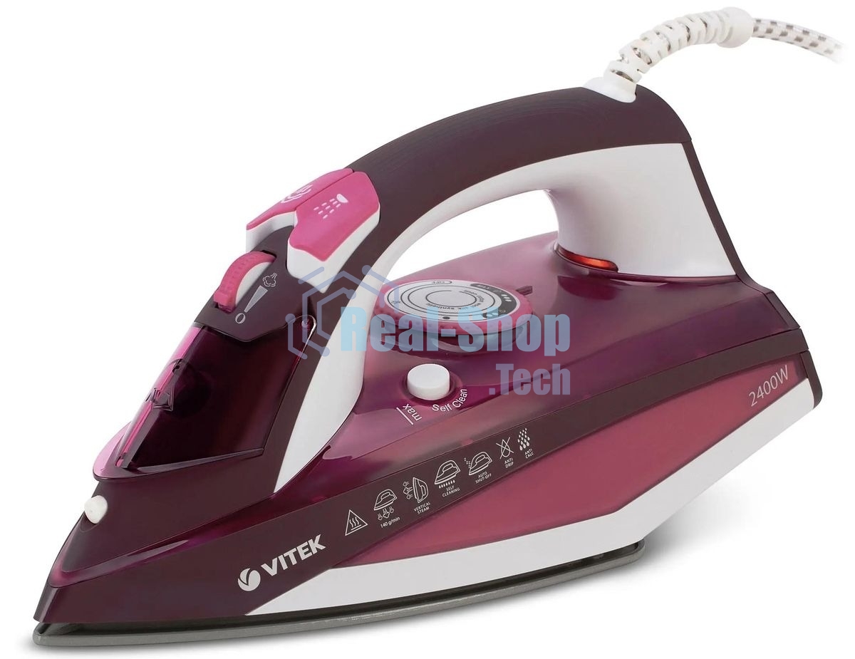Утюг Vitek Luxure 1215-VT-03 2400Вт бордовый/белый