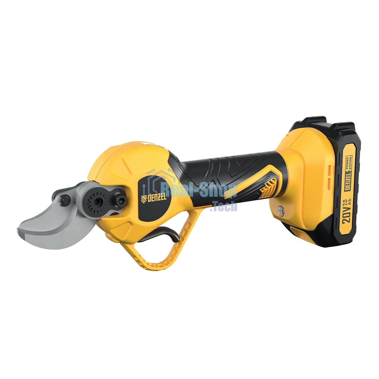 Секатор аккумуляторный, бесщеточный Denzel CP-30BL, Li-Ion, 20 В, лезвия SK5 59434