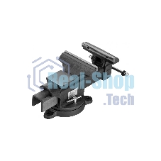 Тиски слесарные Denzel BVH-200, 200 мм, поворотные, стальная направляющая, с наковальней