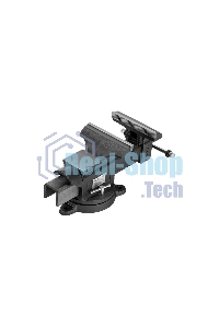 Тиски слесарные Denzel BVH-200, 200 мм, поворотные, стальная направляющая, с наковальней