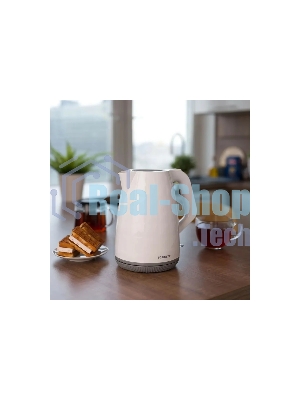 Чайник электрический Scarlett SC-EK18P49 1.7 л, 2200 Вт, белый/серый (корпус: пластик)