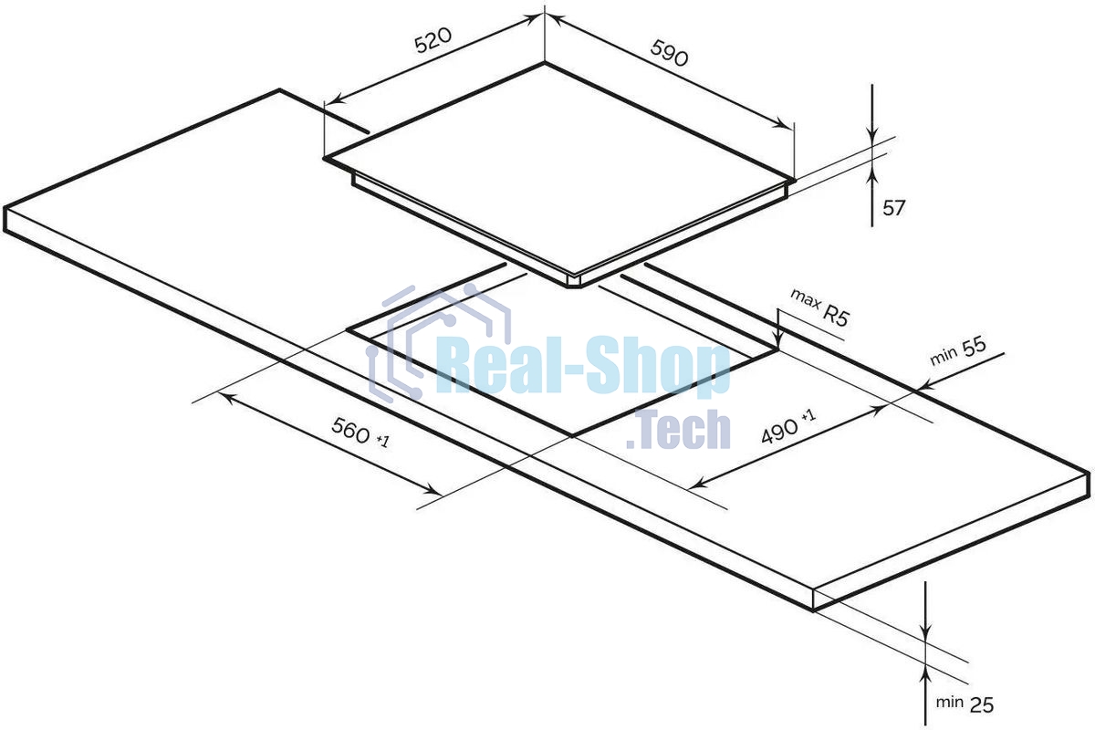 Индукционная варочная панель Lex EVI 641C WH белый